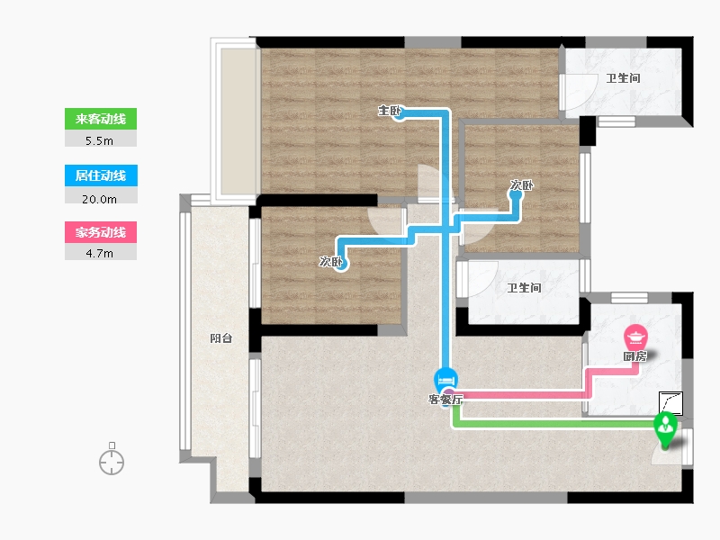 湖南省-衡阳市-碧桂园酃湖世家-85.00-户型库-动静线