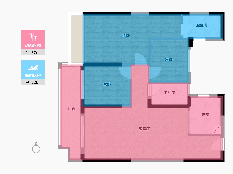 湖南省-衡阳市-碧桂园酃湖世家-85.00-户型库-动静分区