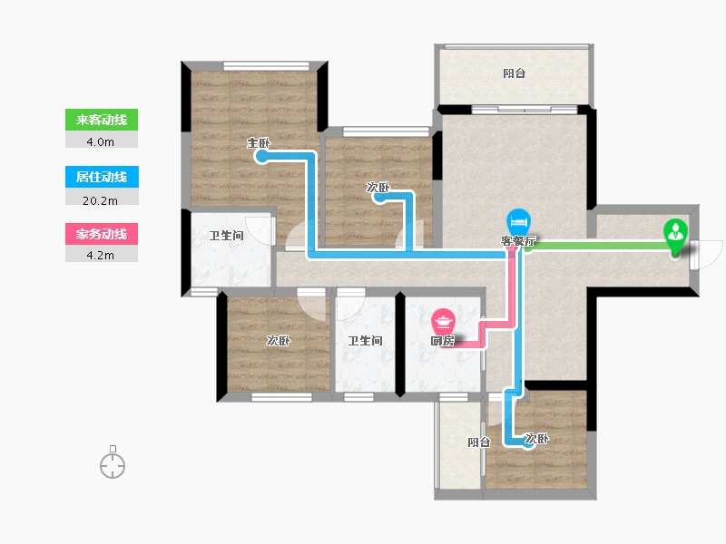 四川省-成都市-瀚城绿洲-85.60-户型库-动静线