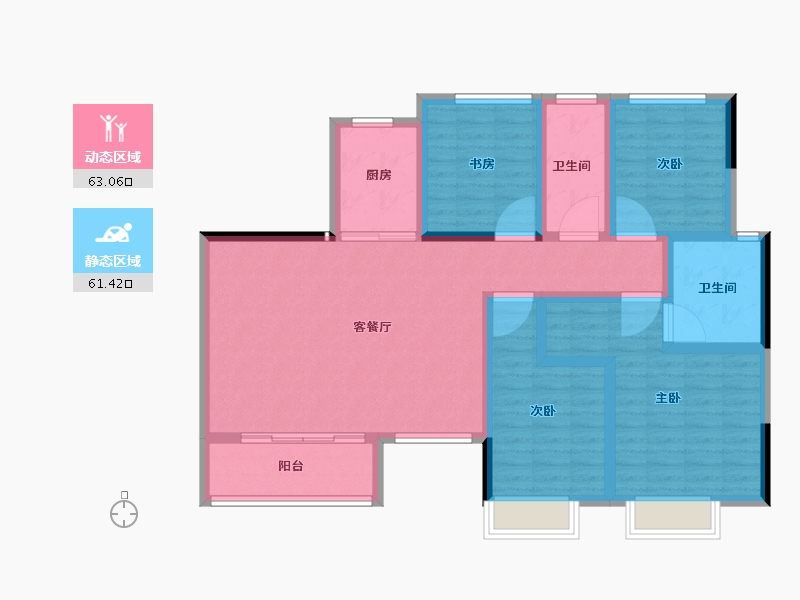 浙江省-湖州市-宝龙世家-111.20-户型库-动静分区