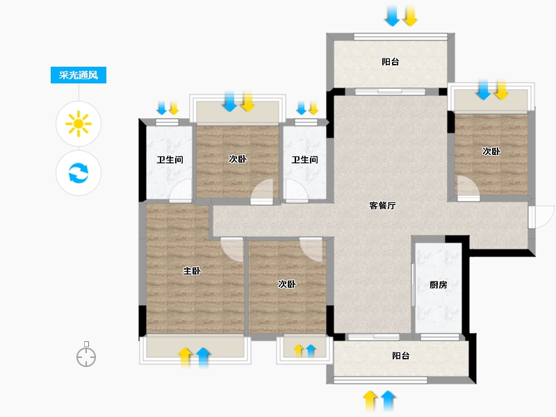 广西壮族自治区-桂林市-桂林融创文旅城-102.42-户型库-采光通风