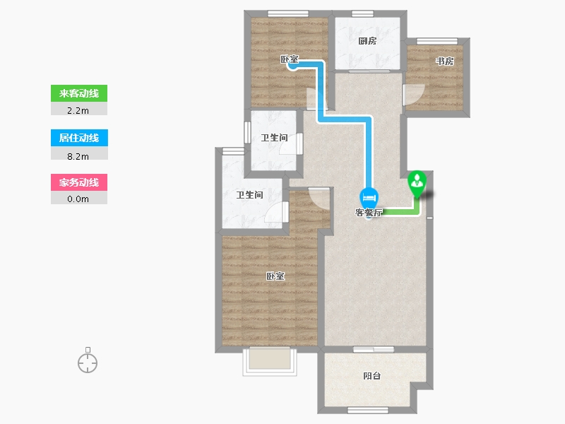 江苏省-镇江市-天怡·天瑞宸-86.41-户型库-动静线