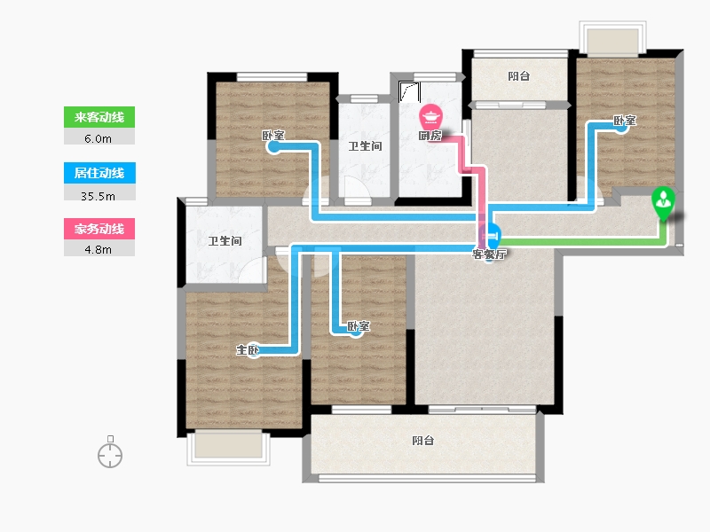 甘肃省-庆阳市-御江天府-127.47-户型库-动静线