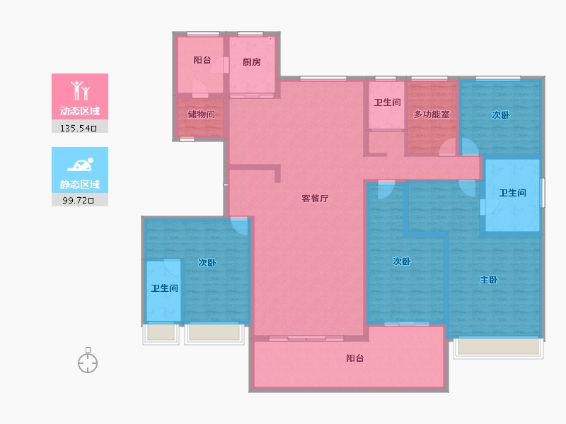 河南省-商丘市-碧桂园天悦三期-213.16-户型库-动静分区