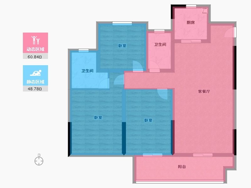 江苏省-镇江市-中南·锦悦-97.60-户型库-动静分区