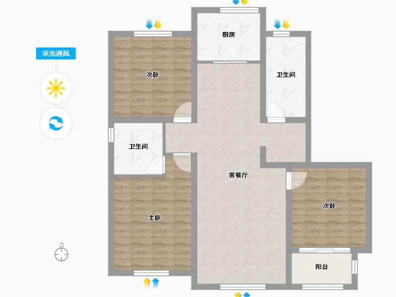 河北省-保定市-京南首府-99.81-户型库-采光通风