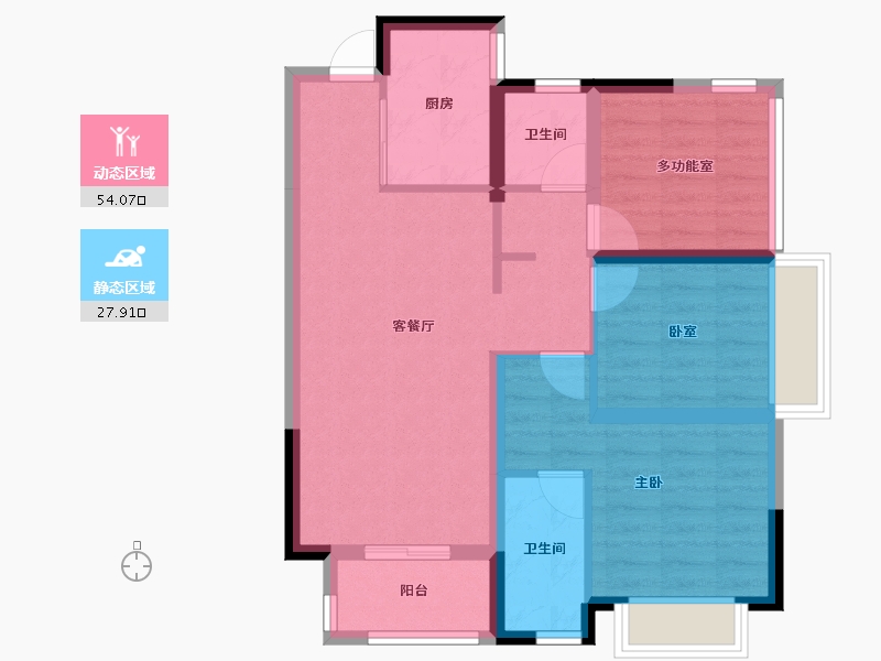 广西壮族自治区-柳州市-阳光城丽景湾-72.46-户型库-动静分区