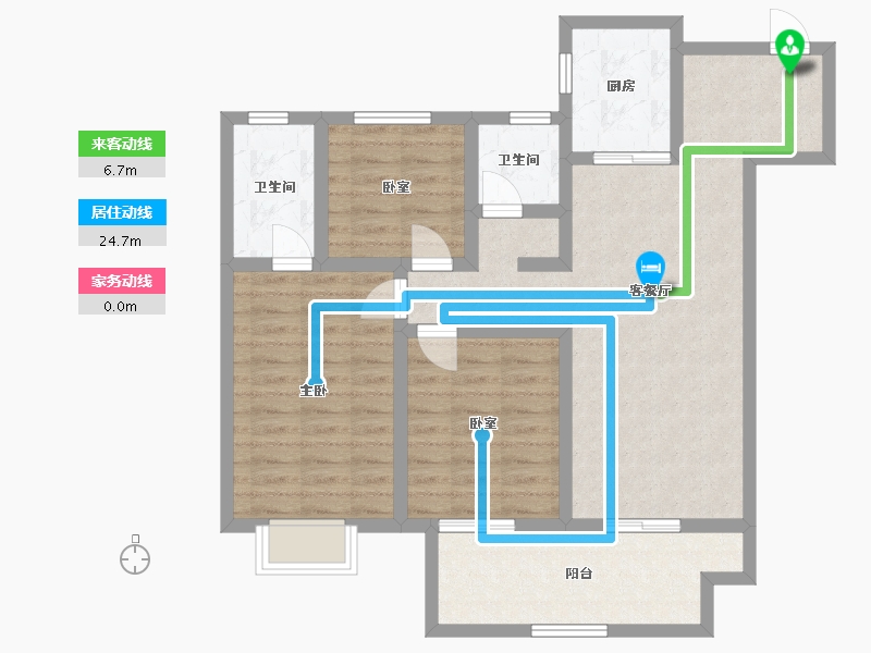 江苏省-镇江市-融创云阳·华南映-89.60-户型库-动静线