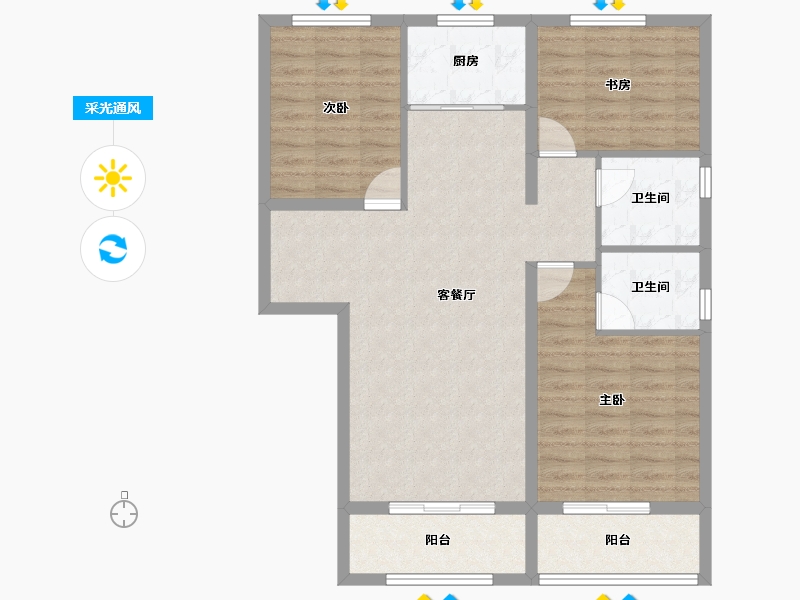 河北省-保定市-京南首府-91.98-户型库-采光通风