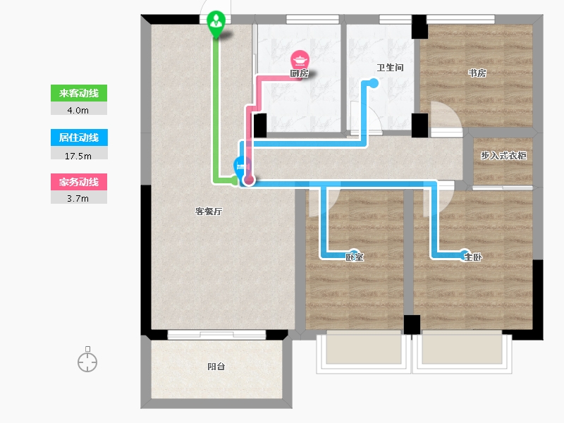 浙江省-湖州市-诚悦府-72.47-户型库-动静线