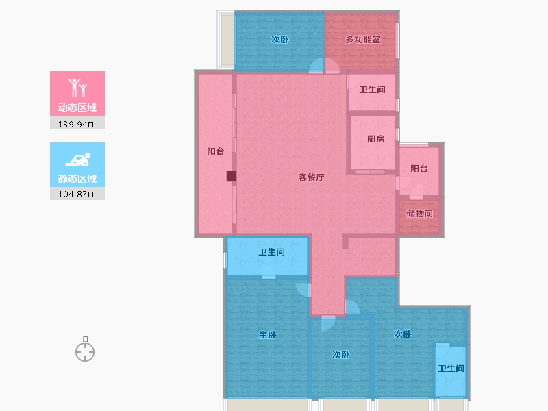 河南省-商丘市-碧桂园天悦三期-222.47-户型库-动静分区