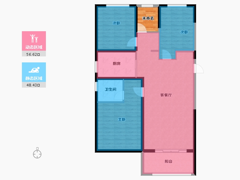 河南省-新乡市-高晟福润城-98.42-户型库-动静分区