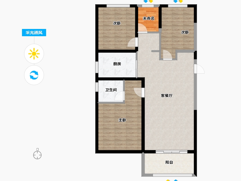 河南省-新乡市-高晟福润城-98.42-户型库-采光通风