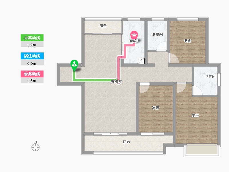 河南省-商丘市-运河壹号院-104.69-户型库-动静线