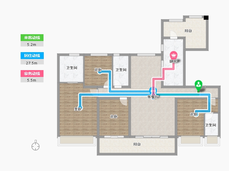 河南省-商丘市-碧桂园天悦三期-149.39-户型库-动静线