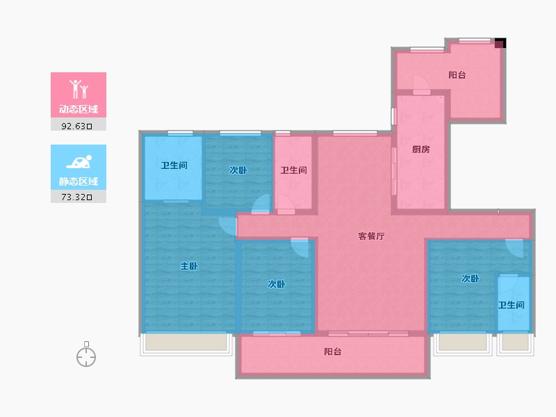 河南省-商丘市-碧桂园天悦三期-149.39-户型库-动静分区