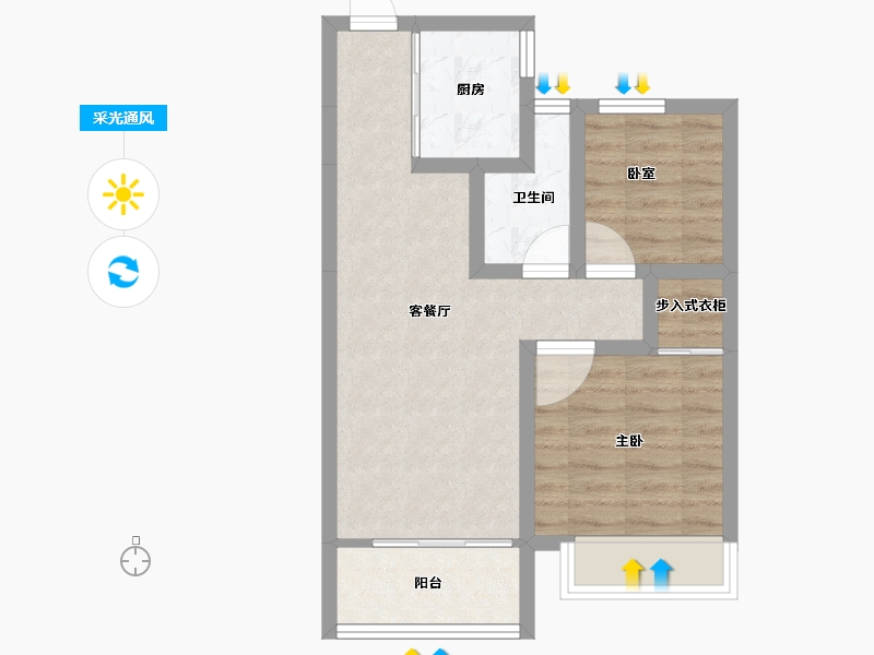 浙江省-湖州市-诚悦府-52.47-户型库-采光通风