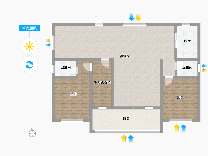 甘肃省-陇南市-瑞丰丽景-116.00-户型库-采光通风