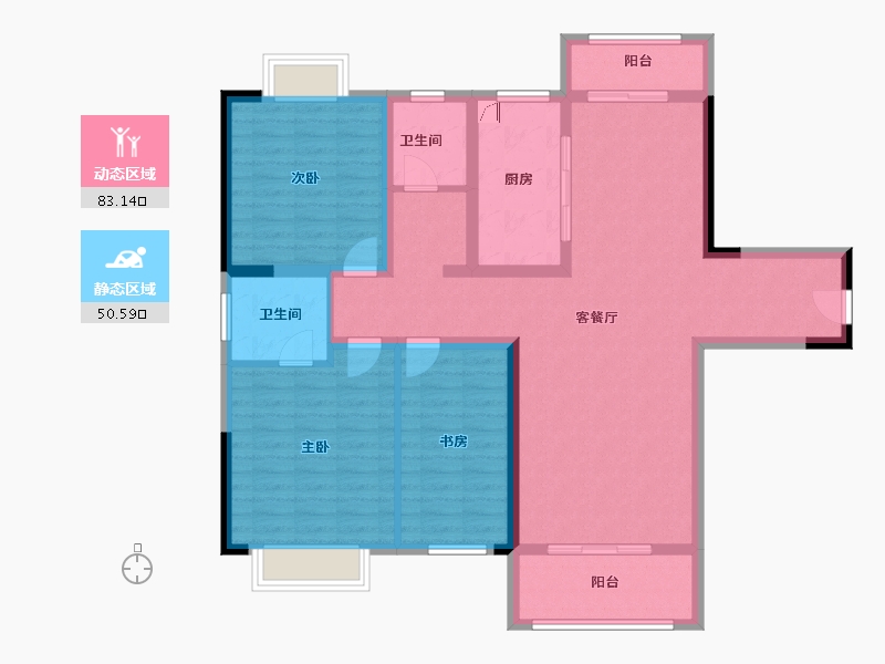 河南省-平顶山市-福园小区-120.00-户型库-动静分区