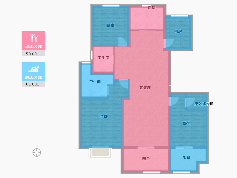 江苏省-镇江市-天怡·瀚园-108.01-户型库-动静分区