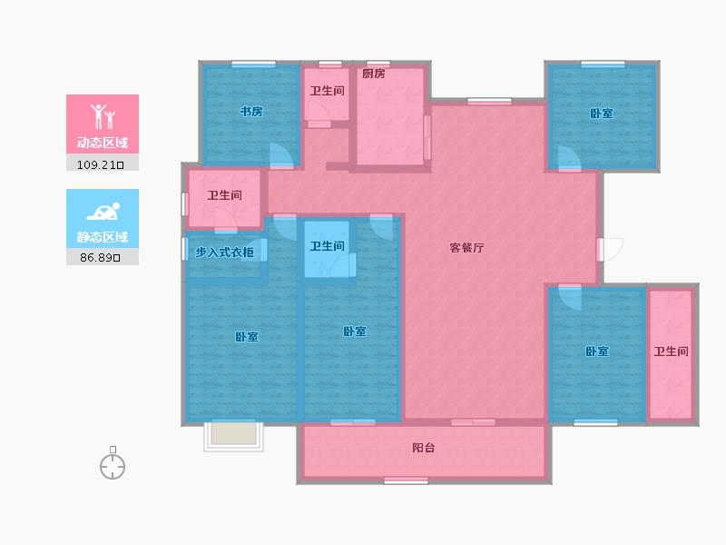 江苏省-镇江市-天怡珑蟠里九珑苑-174.41-户型库-动静分区