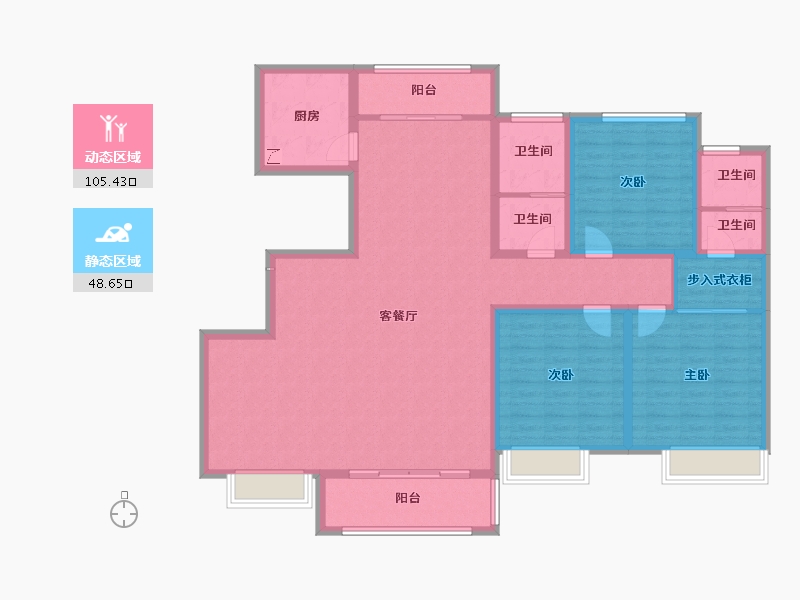 河南省-商丘市-运河壹号院-139.05-户型库-动静分区