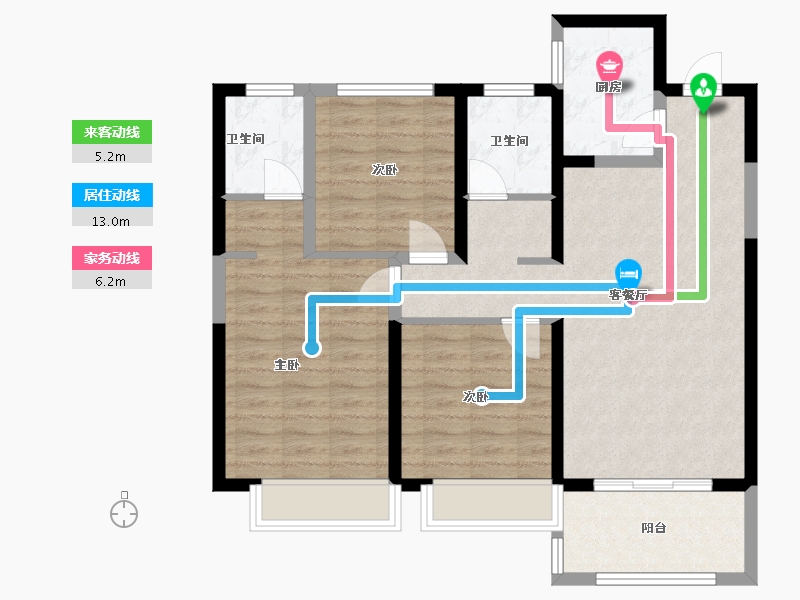 河南省-新乡市-高晟福润城-88.08-户型库-动静线