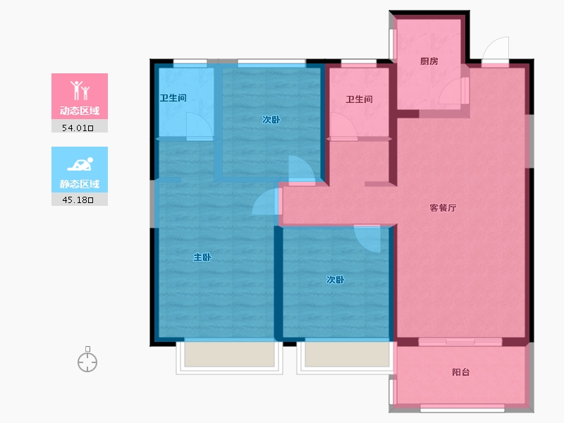 河南省-新乡市-高晟福润城-88.08-户型库-动静分区