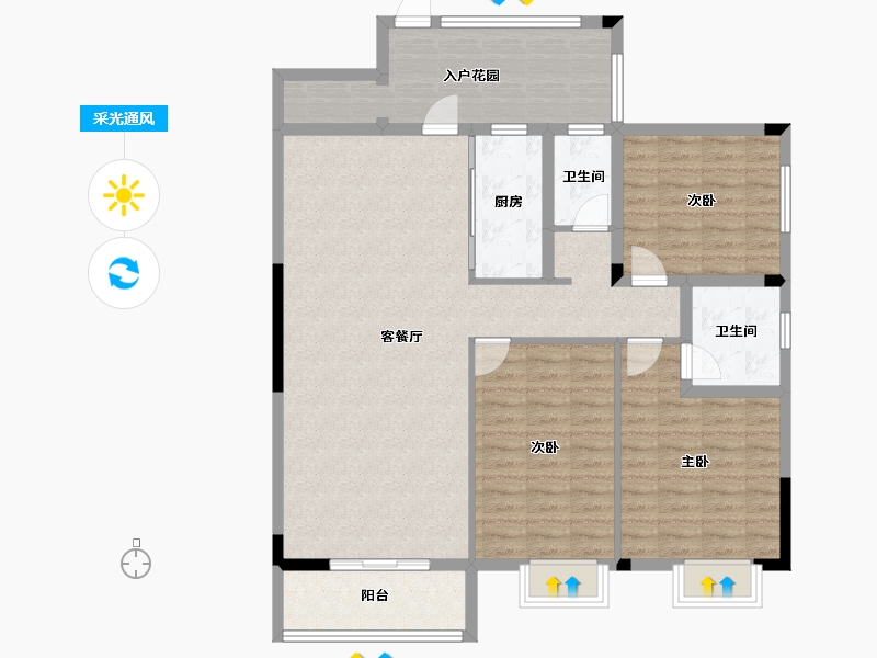 广西壮族自治区-桂林市-鑫磊漓江湾-117.46-户型库-采光通风