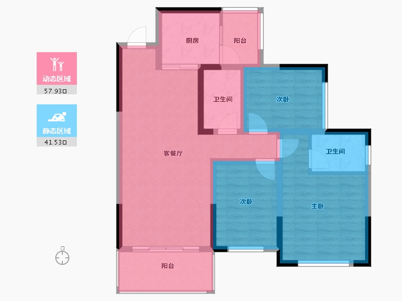 广西壮族自治区-桂林市-溯禾龙脊学府-88.59-户型库-动静分区