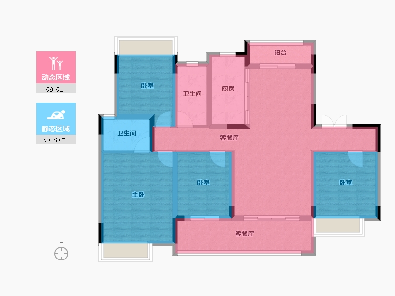 广西壮族自治区-桂林市-交投彰泰漓东新城-110.25-户型库-动静分区