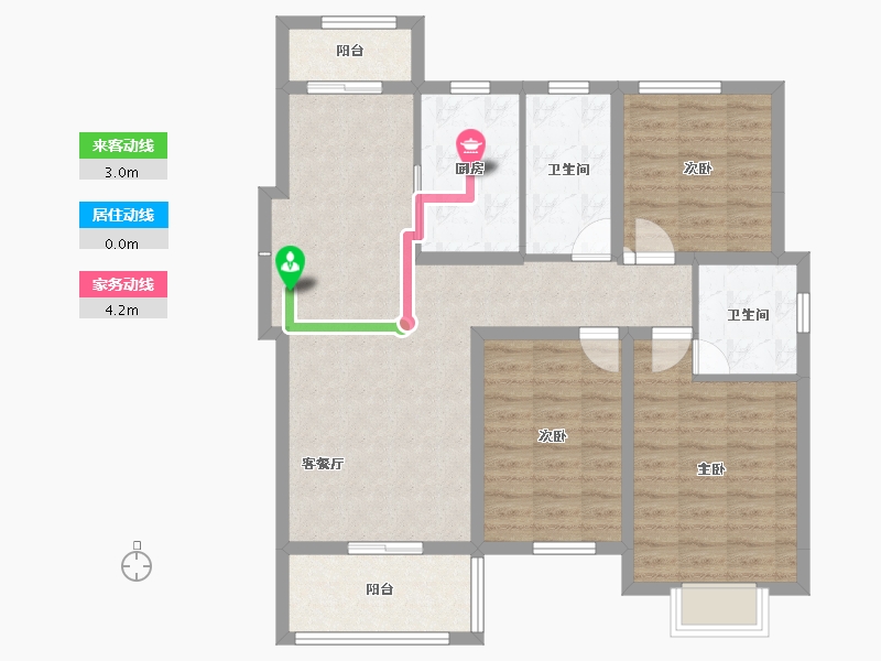 安徽省-蚌埠市-通成紫都顺苑-96.66-户型库-动静线