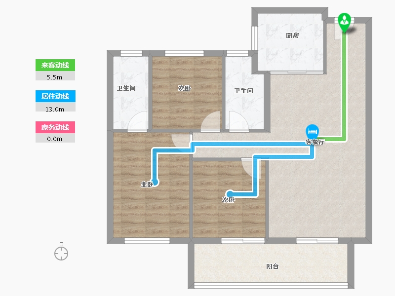 湖北省-宜昌市-金陵世纪城-86.43-户型库-动静线