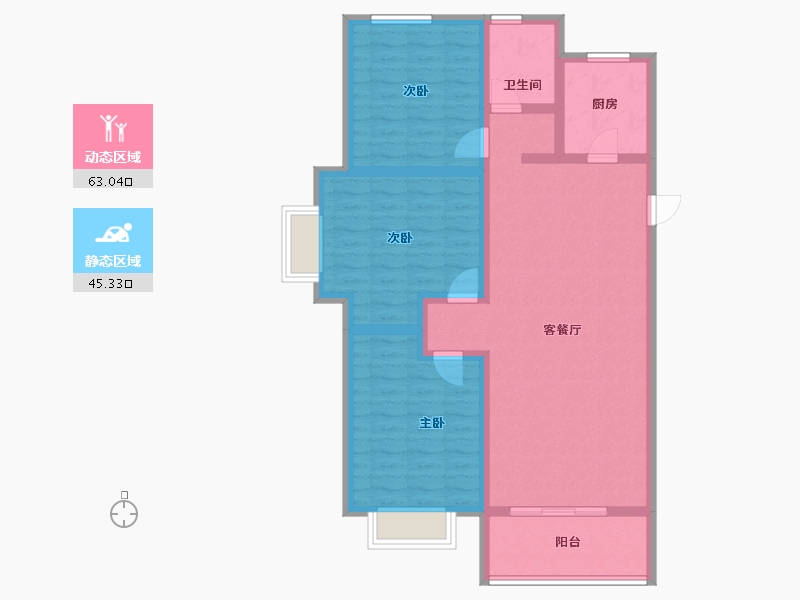 河北省-保定市-王府壹号-96.91-户型库-动静分区