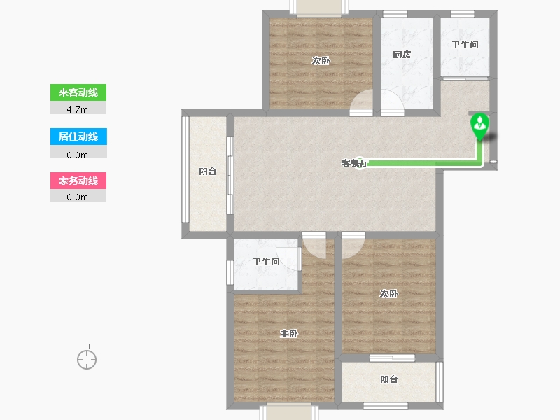 安徽省-蚌埠市-通成紫都顺苑-91.68-户型库-动静线