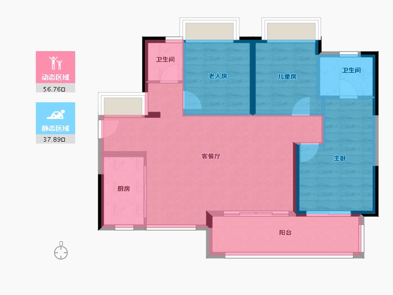 贵州省-贵阳市-万科麓山-88.90-户型库-动静分区