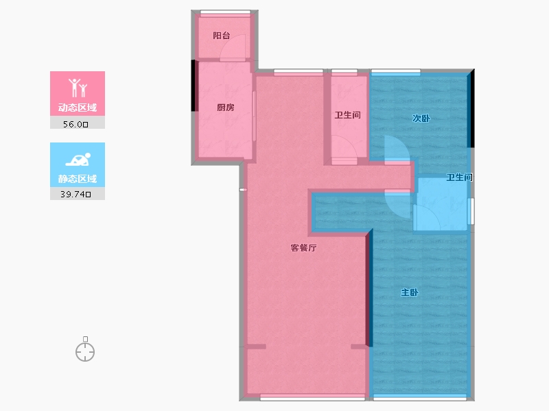 江苏省-连云港市-万润星河国际-85.60-户型库-动静分区