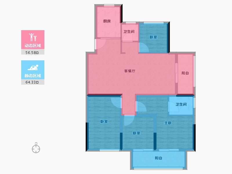 江苏省-连云港市-尚都天玺-108.81-户型库-动静分区