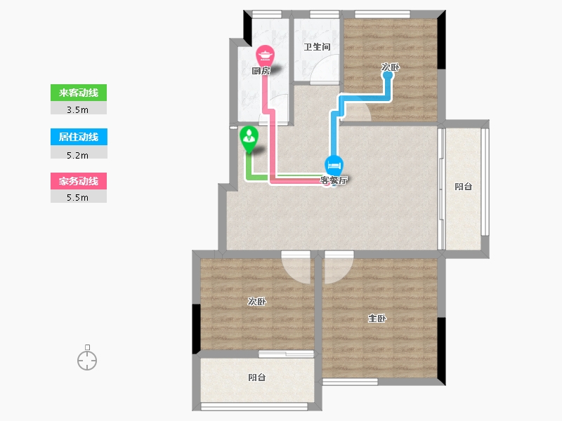 江苏省-连云港市-同天国宾府-85.60-户型库-动静线