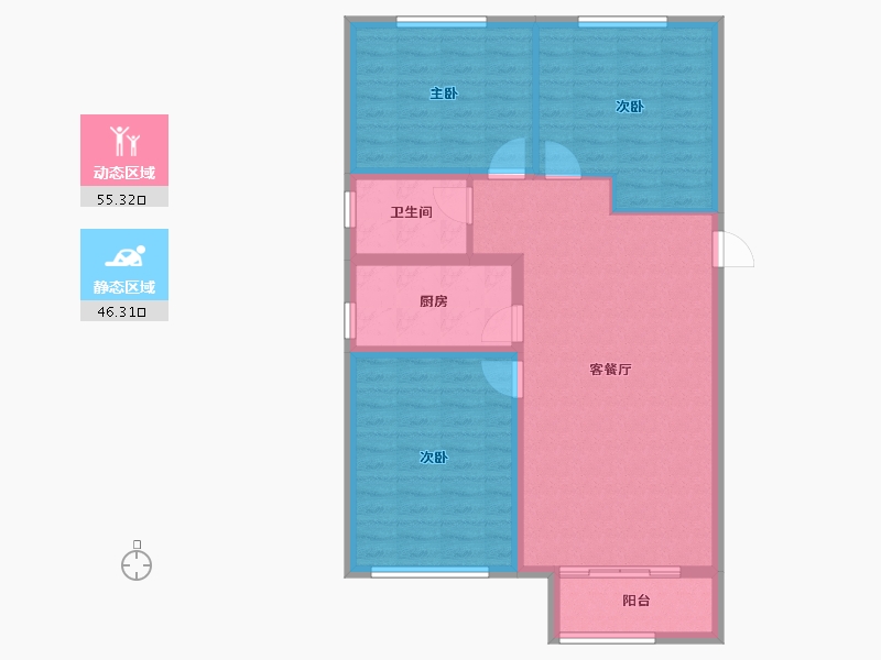 河北省-保定市-花溪壹号院-91.99-户型库-动静分区