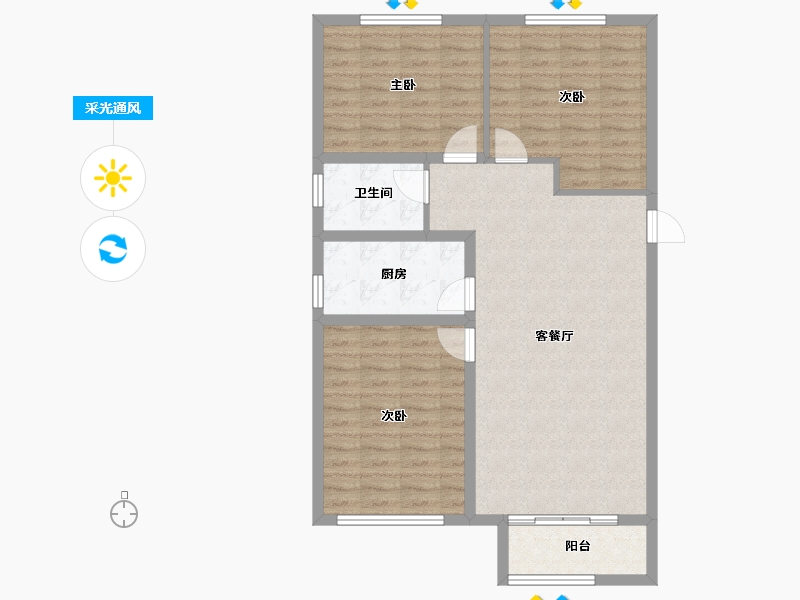 河北省-保定市-花溪壹号院-91.99-户型库-采光通风