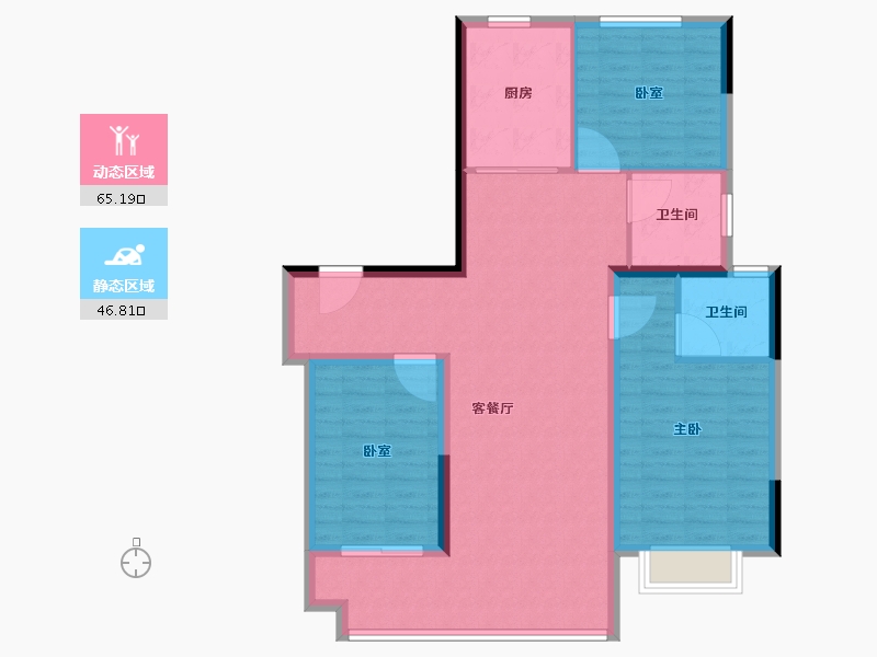 江苏省-连云港市-碧桂园公园大道-101.61-户型库-动静分区