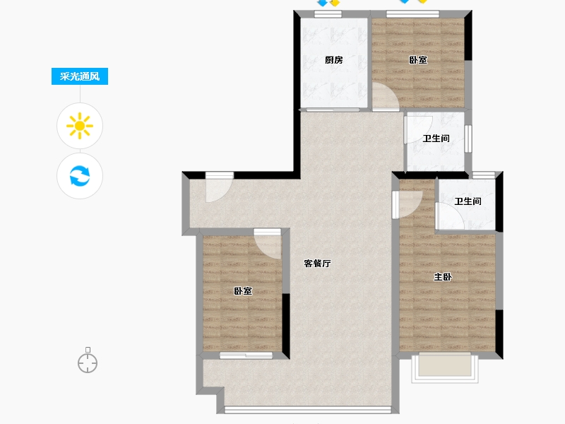 江苏省-连云港市-碧桂园公园大道-101.61-户型库-采光通风