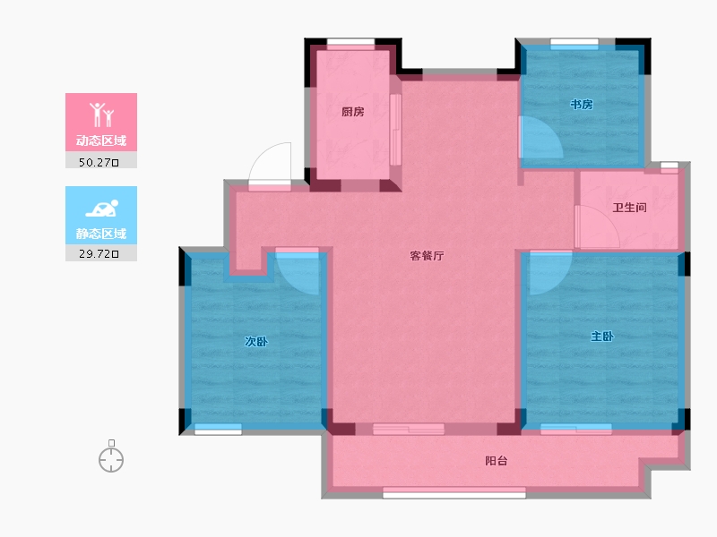 浙江省-湖州市-爱家霖溪谷-70.82-户型库-动静分区