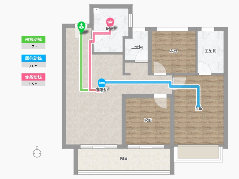 山西省-晋中市-阳光城文澜府-77.05-户型库-动静线