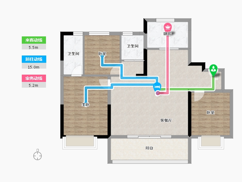 安徽省-蚌埠市-碧桂园·云樾风华-99.99-户型库-动静线