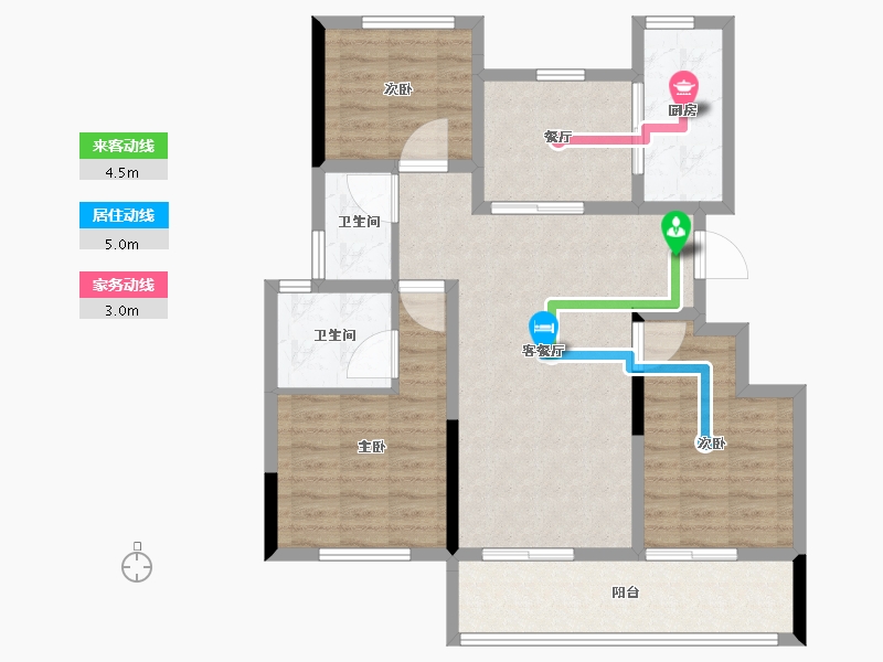 江苏省-连云港市-同天国宾府-93.61-户型库-动静线