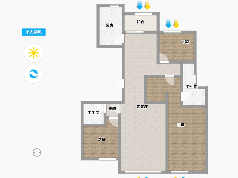 江苏省-连云港市-万润星河国际-117.61-户型库-采光通风