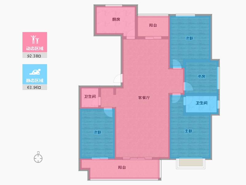 河北省-保定市-王府壹号-140.33-户型库-动静分区