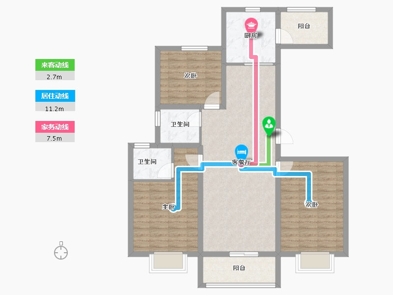 安徽省-蚌埠市-通成紫都顺苑-96.20-户型库-动静线